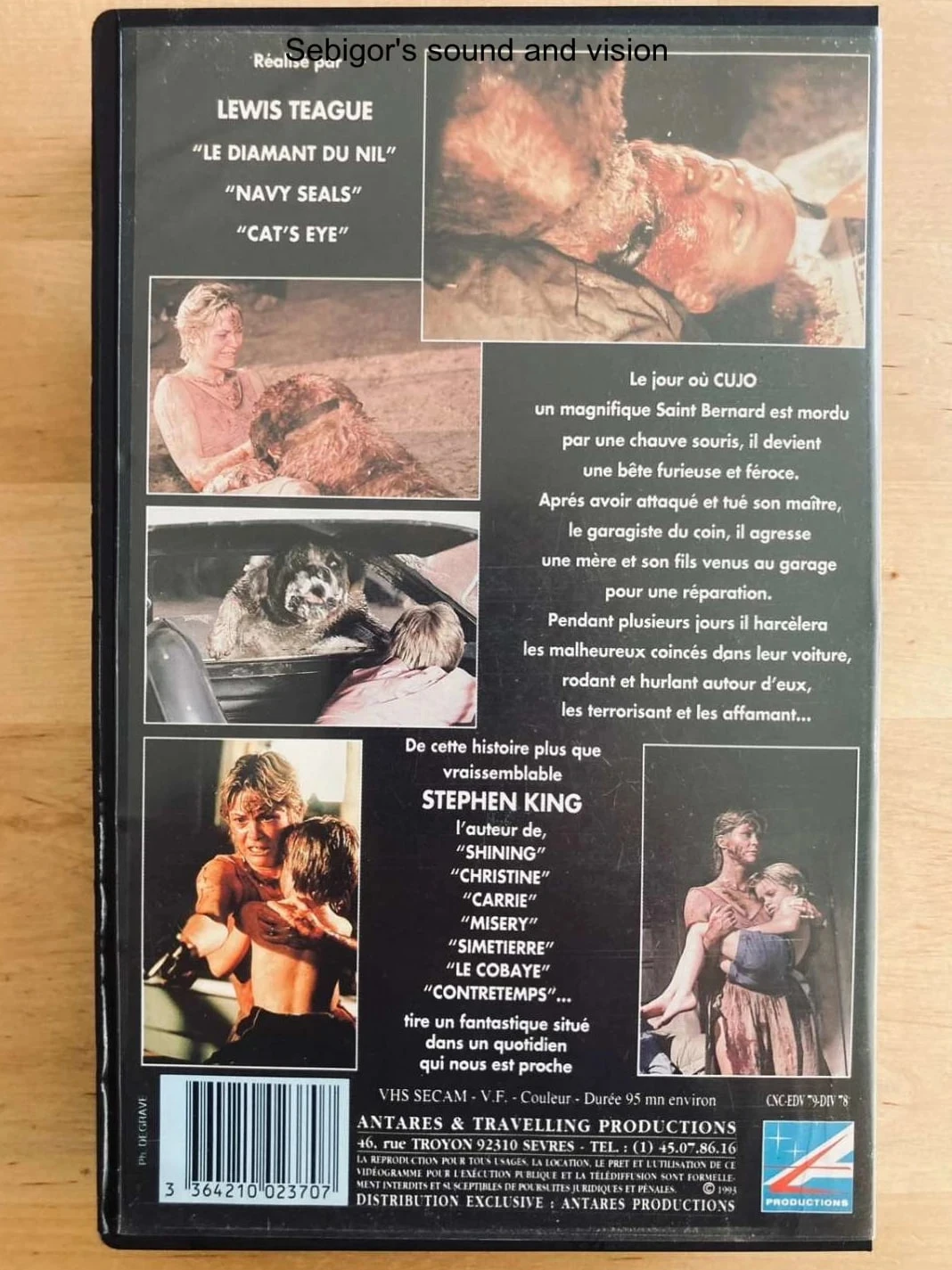 Cassete VHS Cujo Stephen King. – photo 3